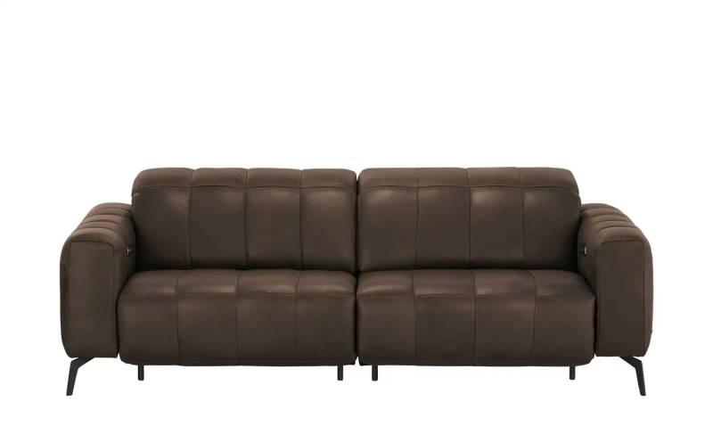 Natuzzi Editions Ledersofa mit Kopfteilverstellung Portento ¦ braun ¦ Maße (cm): B: 232 H: 78 T: 109.0 Polstermöbel > Sofas > 3-Sitzer - Höffner