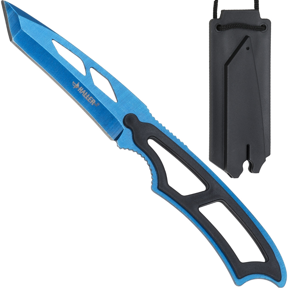 NeckKnife blau eloxiert §42a konform legal führen von Haller