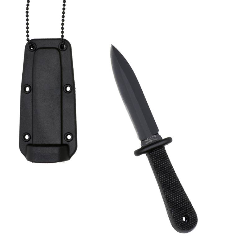 Neckknife schwarz Gummigriff einseitig geschliffen legal führen Mini Messer Neckknife schwarz Gummigriff einseitig geschliffen legal führen Mini Messer von Haller