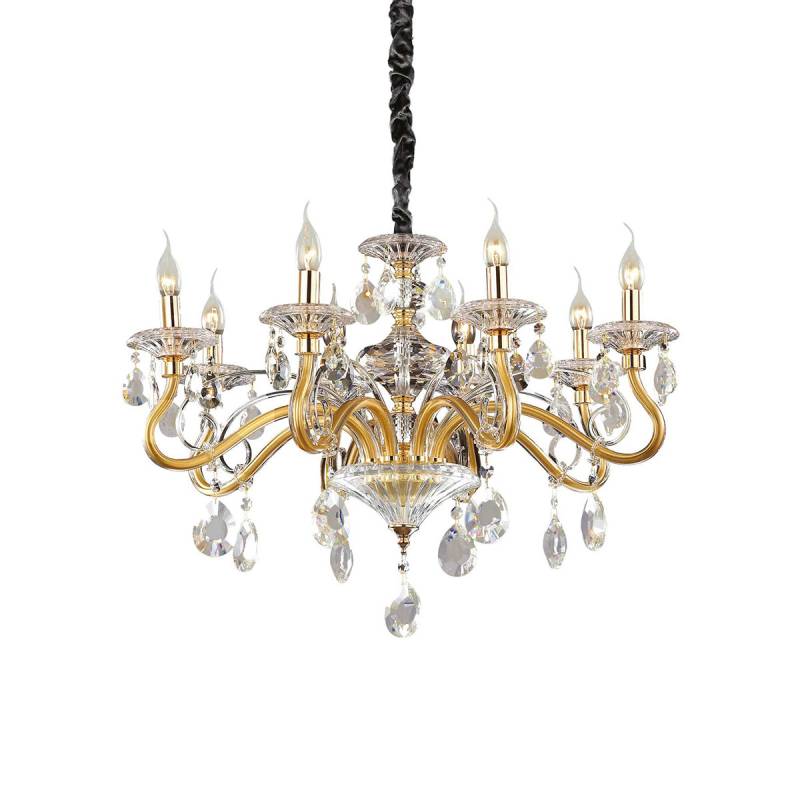 Negresco SP8 Kronleuchter 8-flammig, Gold, Ø: 73,5 cm