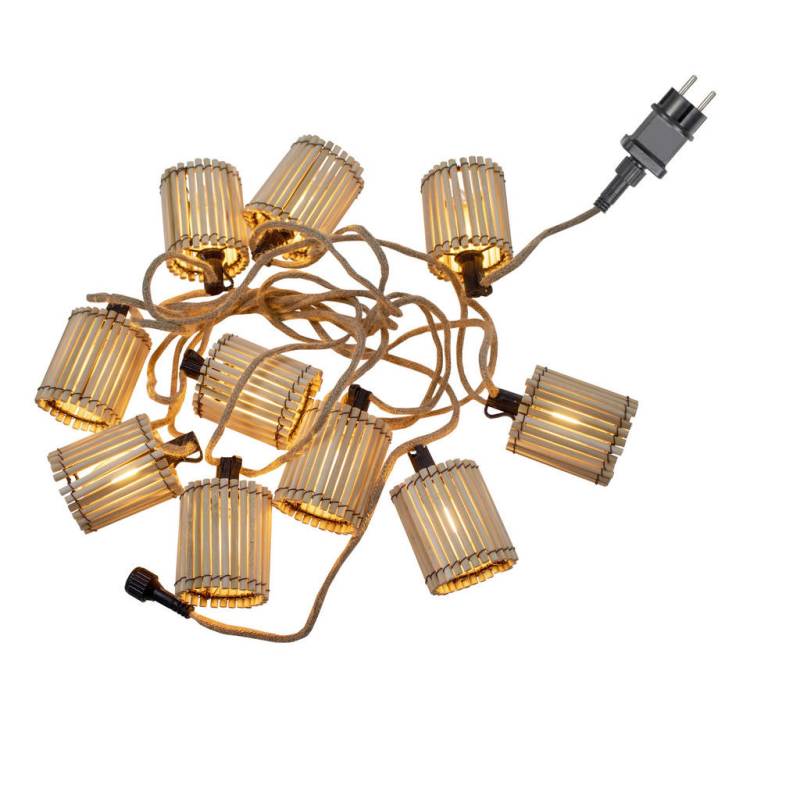 New Garden LICHTERKETTE Braun, Nickel