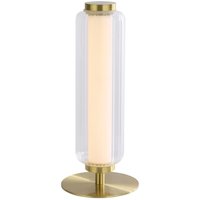 Niedrige LED Tischlampe Glas Metall Touch Dimmer 31 cm von 121004