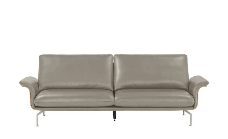 Nils Olsen Ledersofa aus Echtleder Alva ¦ grau ¦ Maße (cm): B: 244 H: 87 T: 101.0 Polstermöbel > Sofas > 3-Sitzer - Möbel Kraft