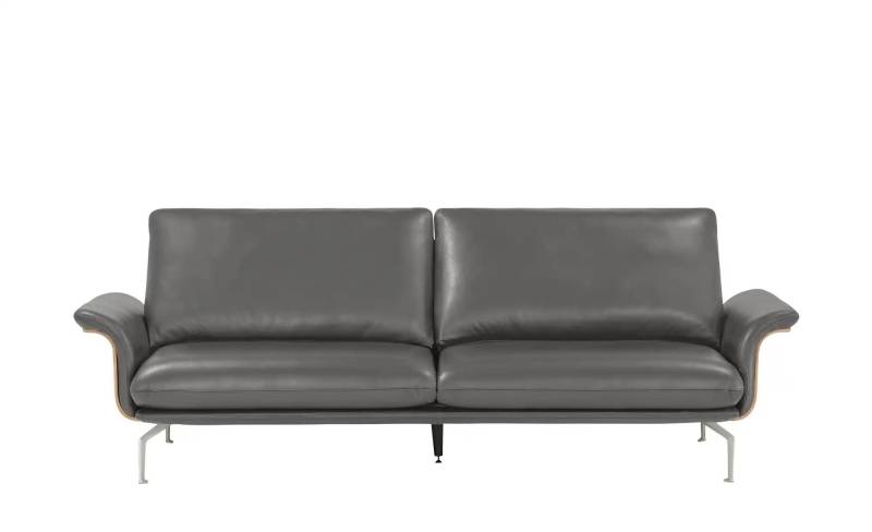 Nils Olsen Ledersofa aus Echtleder Alva ¦ grau ¦ Maße (cm): B: 244 H: 87 T: 101 Polstermöbel > Sofas > 3-Sitzer - Höffner