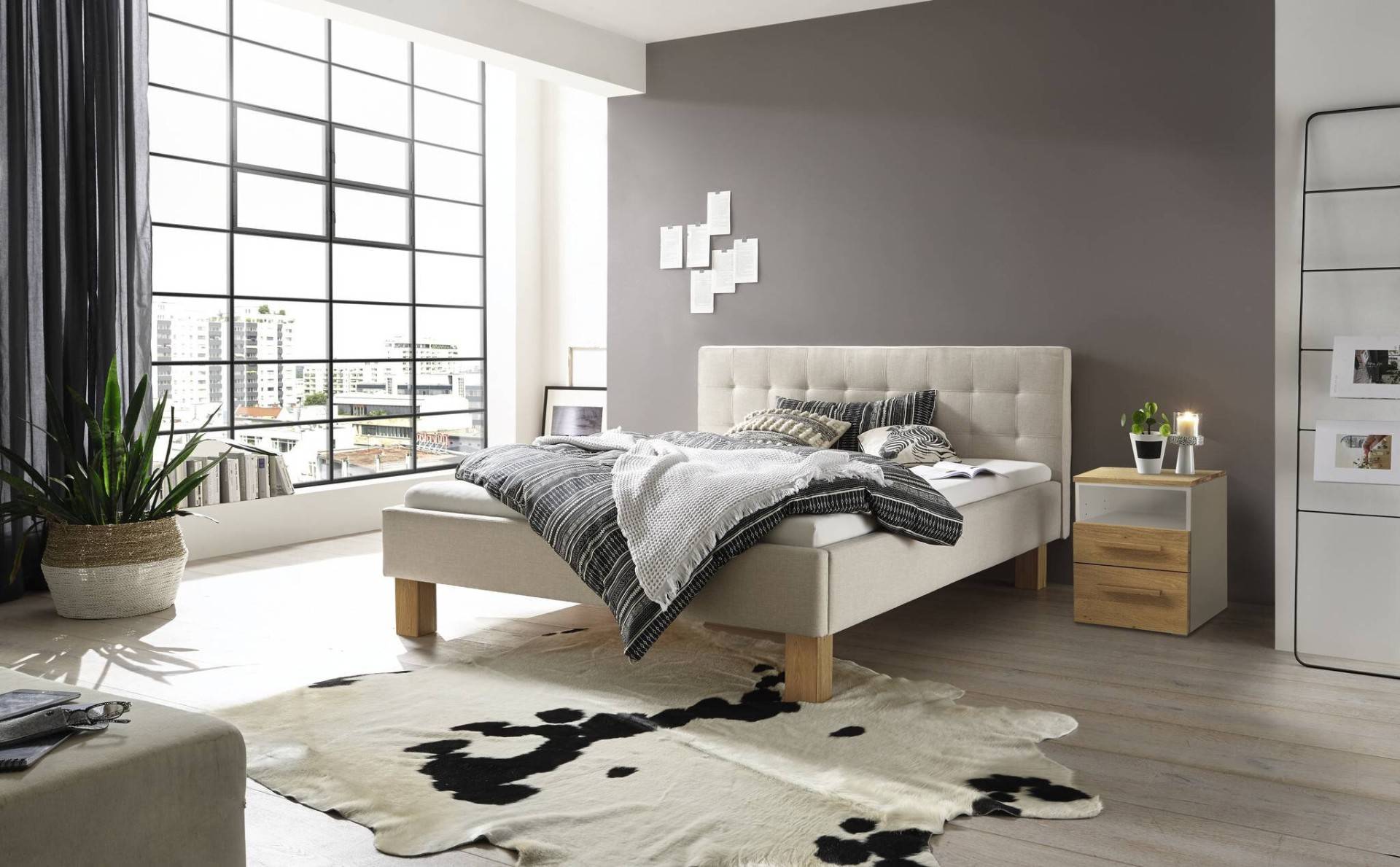 Hasena Polsterbett Noemi, Farbe: Eiche bright, geölt, Bezugsfarbe: Pepe beige, verschiedene Größen Hasena Polsterbett Noemi, Farbe: Eiche bright, geölt, Bezugsfarbe: Pepe beige, verschiedene Größen