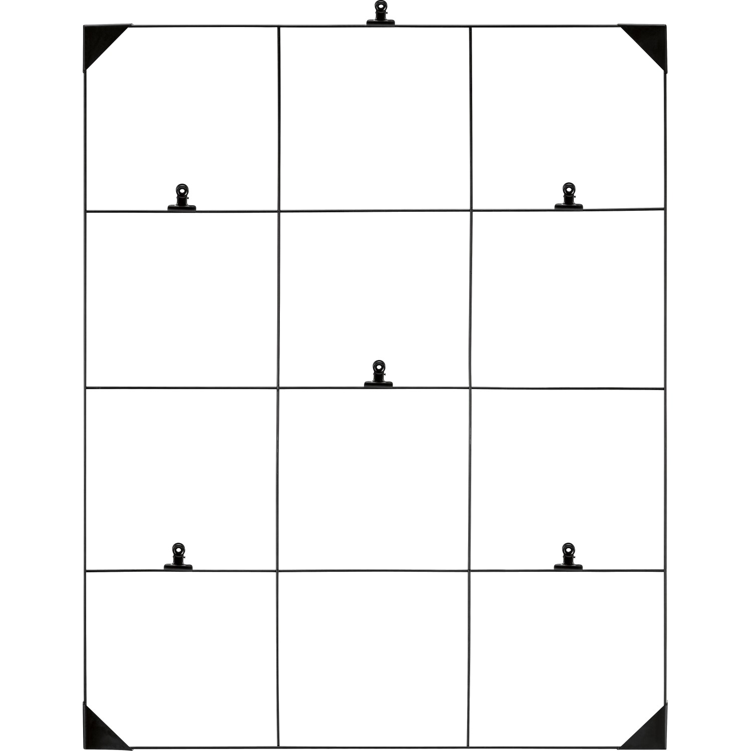 Notiz-Gitter 75 cm x 60 cm Schwarz Matt