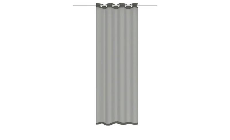 HOMEbasics Ösenschal   ¦ grau ¦ Maße (cm): B: 140 H: 225 Gardinen & Rollos > Gardinen & Vorhänge > Schiebegardinen - Höffner