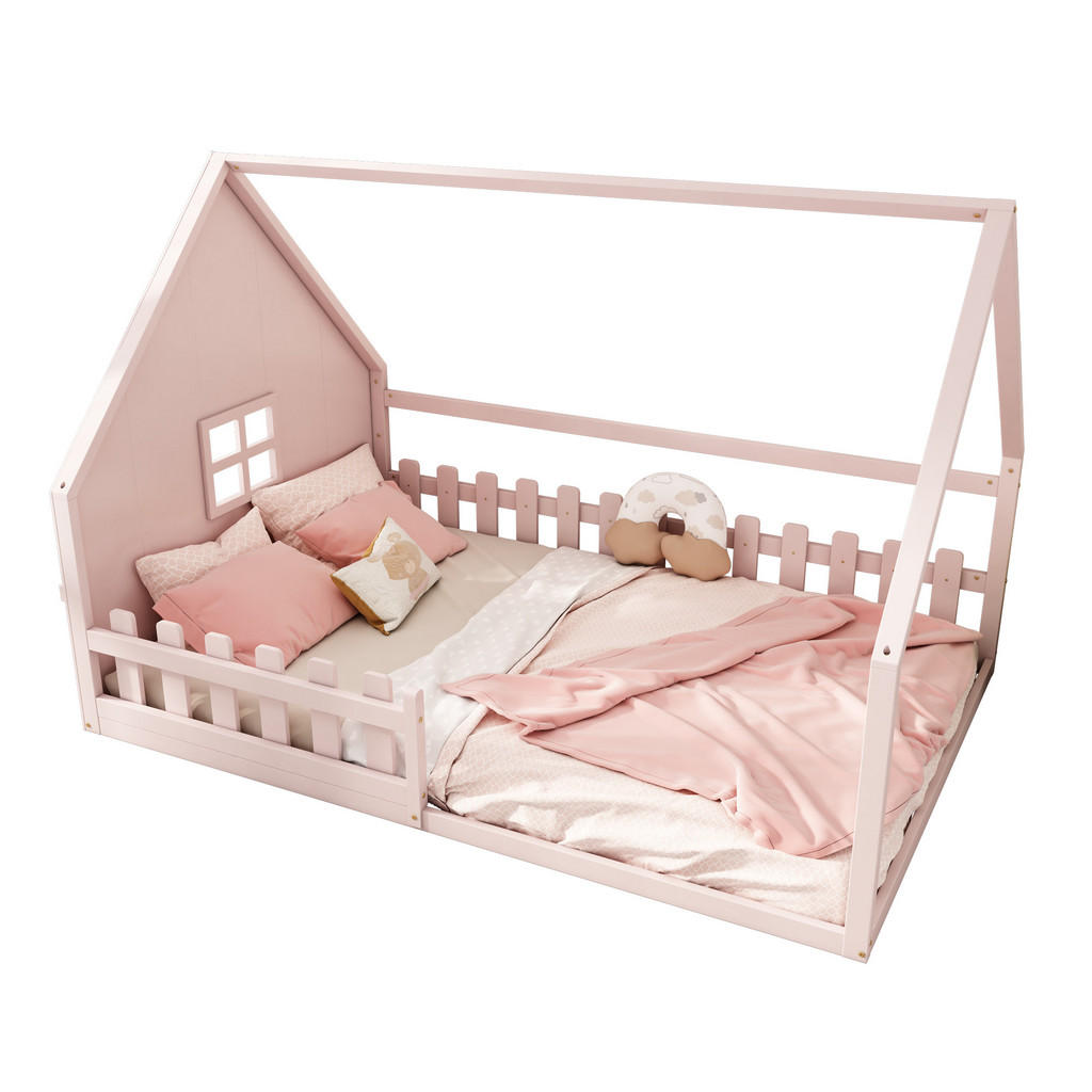 Okwish Hausbett, Rosa, Holz, 140x200 cm, Kinder- & Jugendzimmer, Kindermöbel, Kinderbetten, Hausbetten Okwish Hausbett, Rosa, Holz, 140x200 cm, Kinder- & Jugendzimmer, Kindermöbel, Kinderbetten, Hausbetten von OKWISH