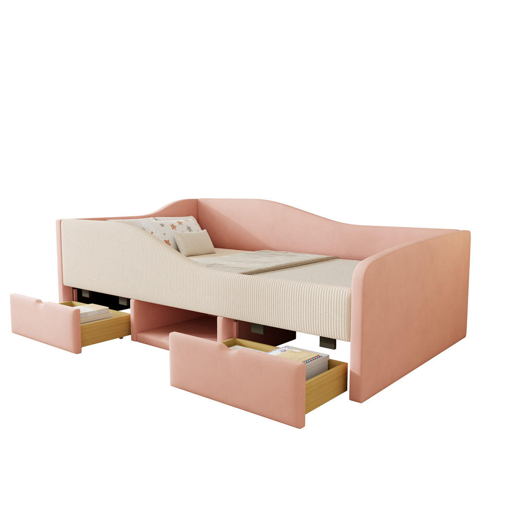 Okwish Polsterbett, Rosa, Textil, 90x190 cm, Kinder- & Jugendzimmer, Kindermöbel, Kinderbetten, Kindereinzelbetten Okwish Polsterbett, Rosa, Textil, 90x190 cm, Kinder- & Jugendzimmer, Kindermöbel, Kinderbetten, Kindereinzelbetten von OKWISH