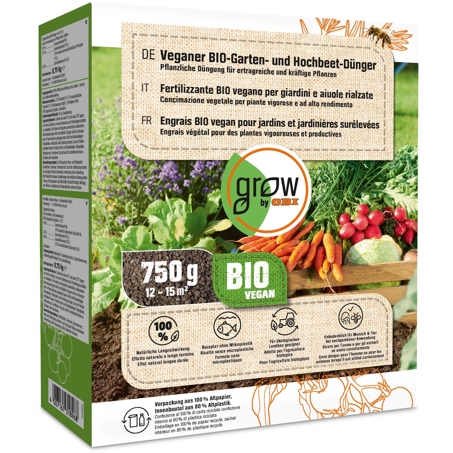 OBI Veganer Bio-Dünger 750 g von GROW by OBI