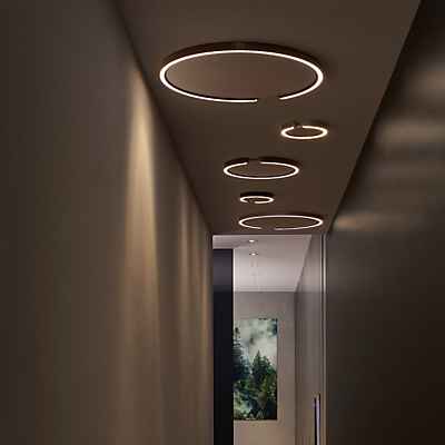 Occhio Mito Soffitto 20 Up Lusso Narrow Wand- und Deckenleuchte LED, Kopf phantom/Abdeckung Ascot Leder schwarz - Occhio Air