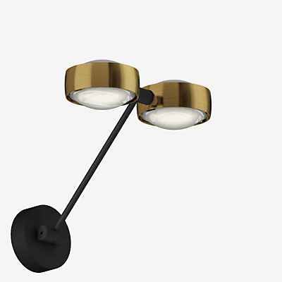 Occhio Sento Parete Doppio 30 Up D Wandleuchte LED, Kopf bronze/Body schwarz matt/Halterung schwarz matt - 3.000 K