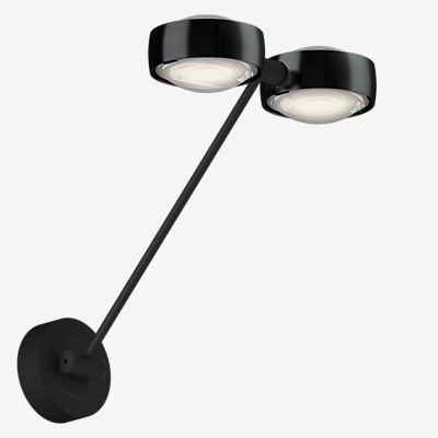 Occhio Sento Parete Doppio 40 Up D Wandleuchte LED, Kopf black phantom/Body schwarz matt/Halterung schwarz matt - 3.000 K