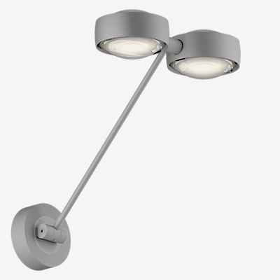 Occhio Sento Parete Doppio 40 Up D Wandleuchte LED, Kopf chrom matt/Body chrom matt/Halterung chrom matt - 3.000 K