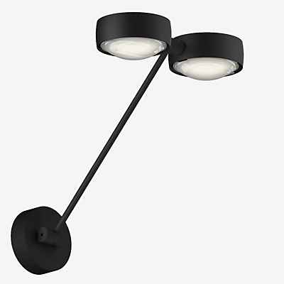 Occhio Sento Parete Doppio 40 Up E Wandleuchte LED, Kopf schwarz matt/Body schwarz matt/Halterung schwarz matt - 2.700 K - Occhio Air