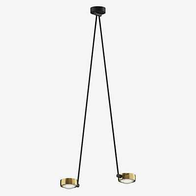 Occhio Sento Soffitto Due 125 Up E Deckenleuchte LED 2-flammig, Kopf bronze/Body schwarz matt/Baldachin schwarz matt - 2.700 K