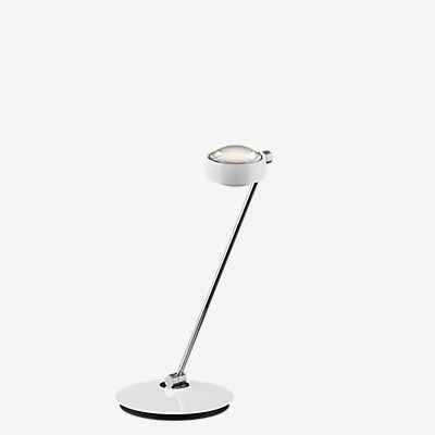 Occhio Sento Tavolo 60 D Tischleuchte LED links, Kopf weiß glänzend/Body chrom glänzend - 2.700 K - Occhio Air