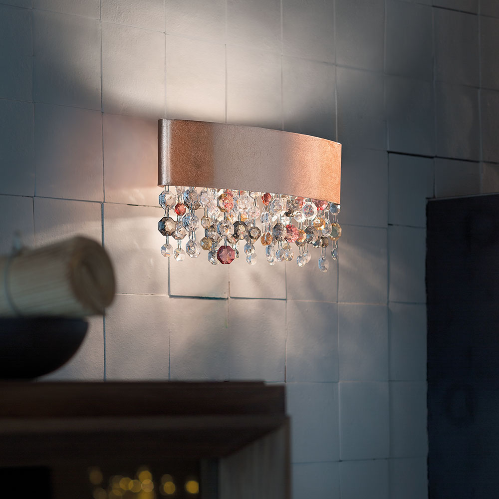Olà A2 OV 70 Wandleuchte, Blattkupfer, L: 70 cm, LED-Modul