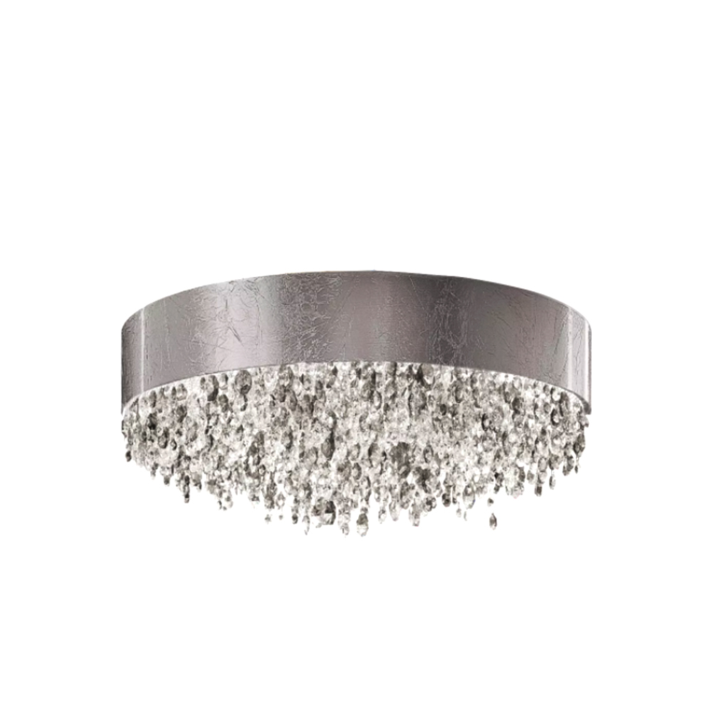 Olà PL12 120 Deckenleuchte, Blattsilber, Ø: 120 cm, LED-Modul