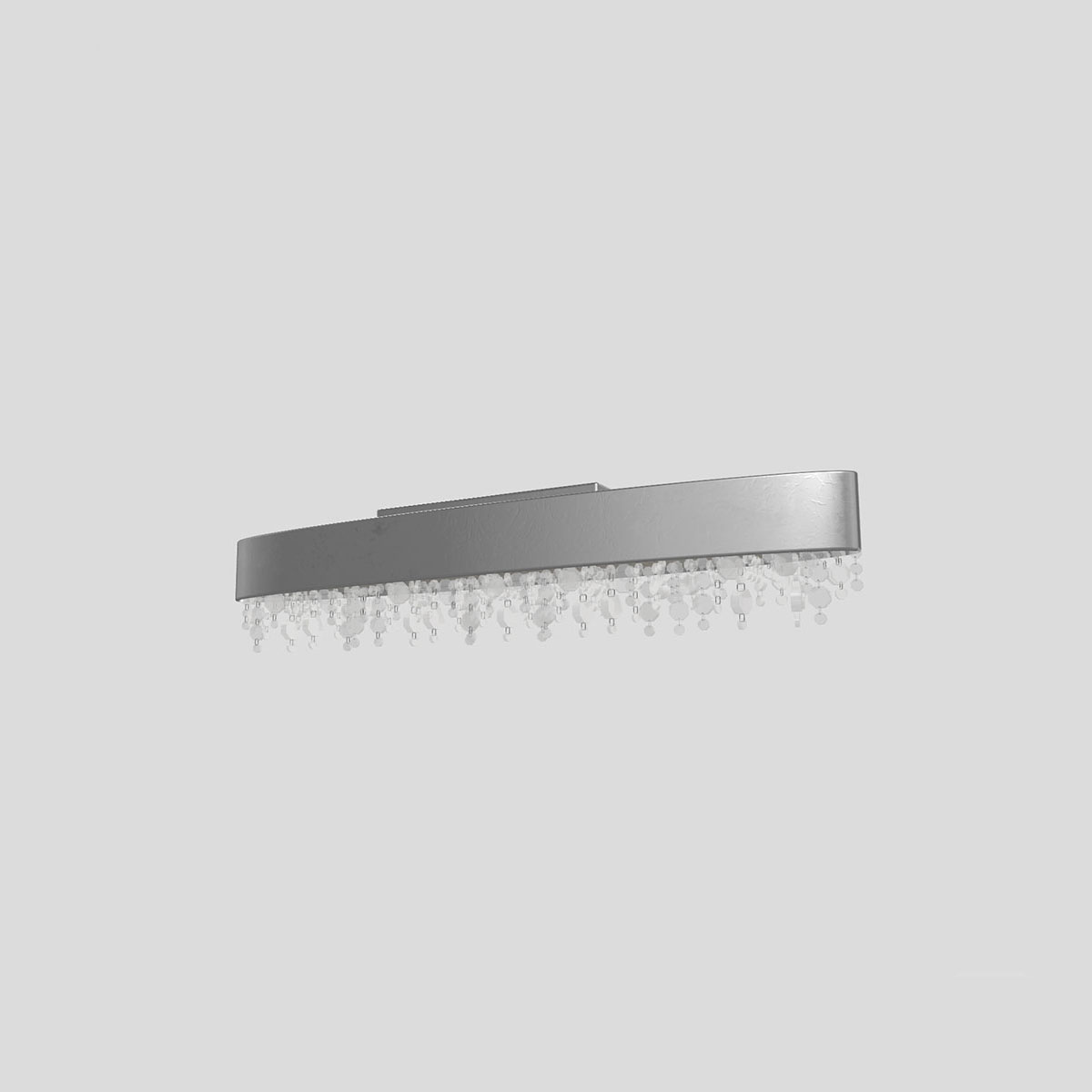Olà PL4 OV 100 Deckenleuchte, Blattsilber, L: 100 cm, LED-Modul