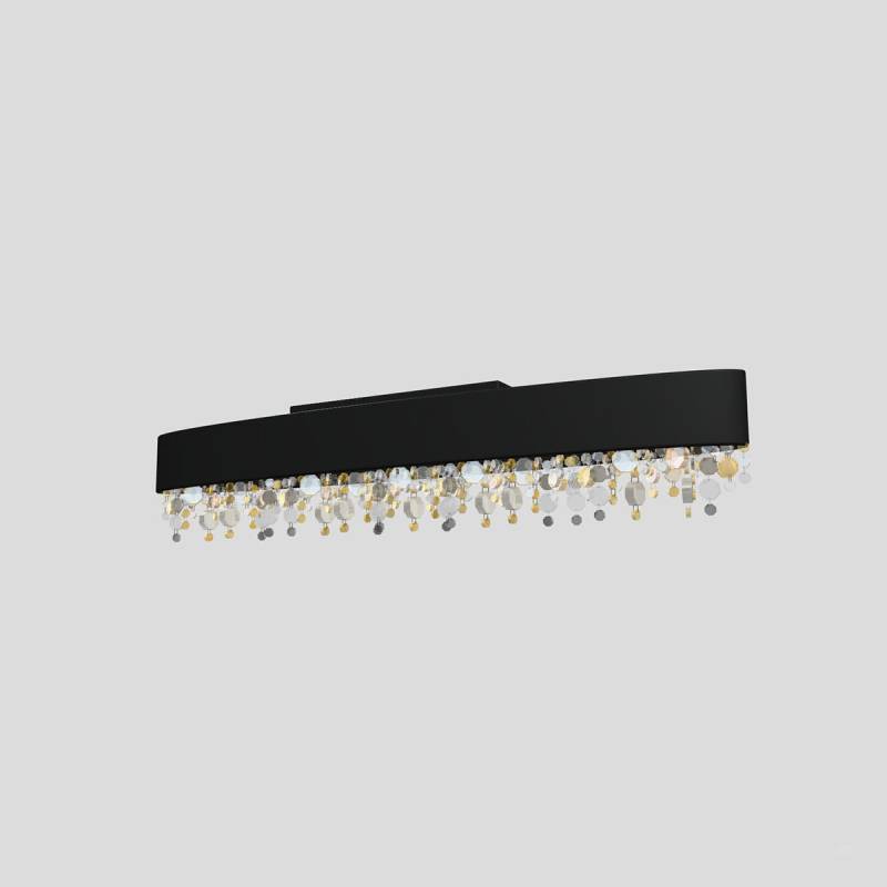 Olà PL6 OV 160 Deckenleuchte, Schwarz matt, L: 160 cm, LED-Modul Olà PL6 OV 160 Deckenleuchte, Schwarz matt, L: 160 cm, LED-Modul