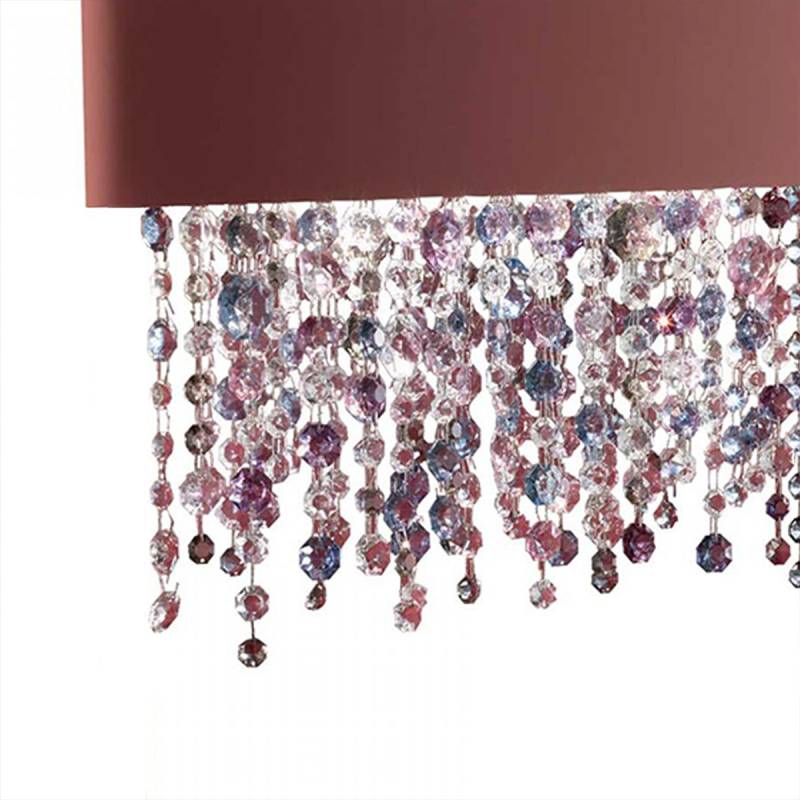 Olà S2 OV 50 Pendelleuchte, Oxidrot, L: 50 cm, LED-Modul