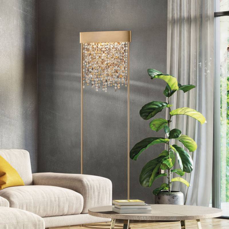 Olà STL2 Stehleuchte, H: 180 cm, Blattsilber, LED-Modul