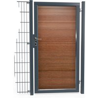 OptiGuard WPC, Füllung in Braun, Breite 1000mm 800 mm Silber Zum Einbetonieren