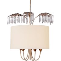 Opulente Deckenleuchte LINAN Kristalle Stoffschirm Opulente Deckenleuchte LINAN Kristalle Stoffschirm von ELSTEAD