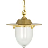 Outdoor Hängelampe Messing Glas D: 25 cm rund IP44 E27 von Andromeda