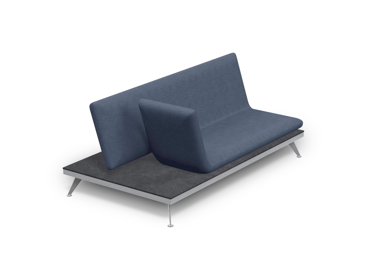 Outdoor Lounge-Liege Babylon Passion 210 x 120 cm Blau