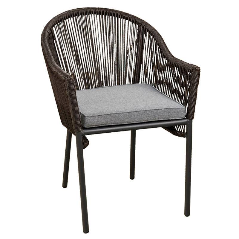 Outdoor-Sessel geflochten dunkelbraun