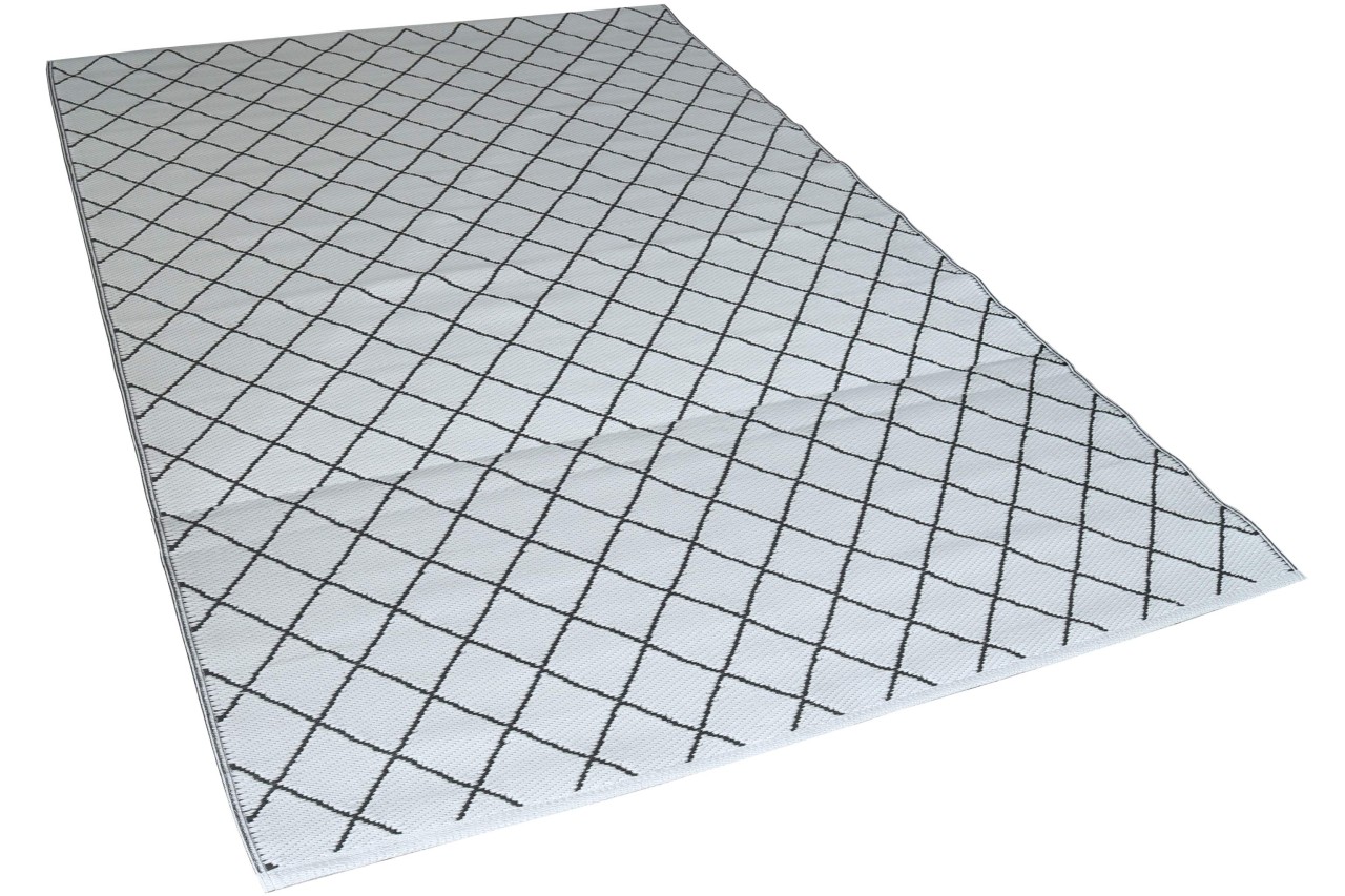 Outdoor Teppich 120 x 180 cm grau-schwarz Wetterfest- & schmutzabweisend Outdoor Teppich 120 x 180 cm grau-schwarz Wetterfest- & schmutzabweisend