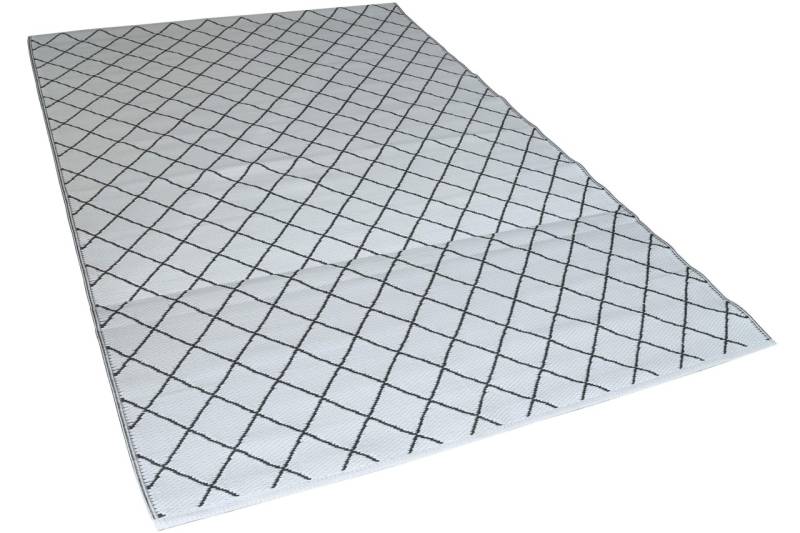 Outdoor Teppich 120 x 180 cm grau-schwarz Wetterfest- & schmutzabweisend