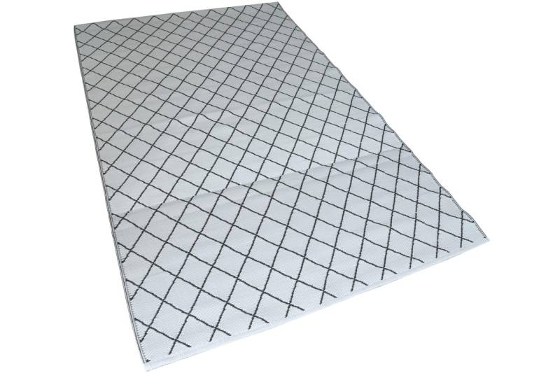 Outdoor Teppich 150 x 90 cm grau-schwarz Wetterfest- & schmutzabweisend