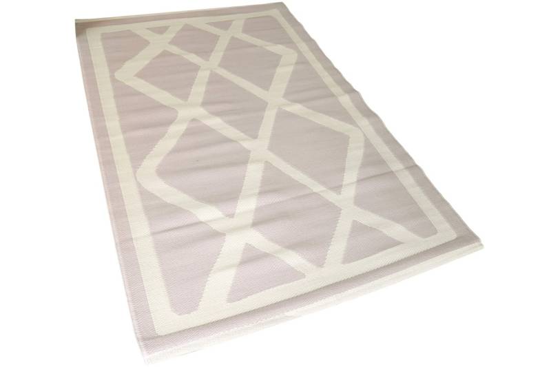 Outdoor Teppich 150 x 90 cm rosa mit Muster wetterfest & schmutzabweisend