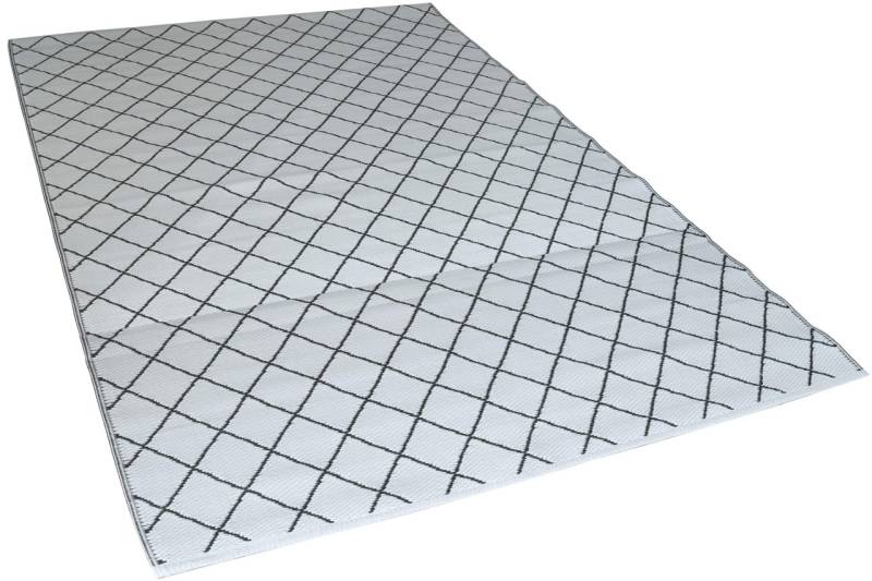 Outdoor Teppich 160 x 230 cm grau-schwarz Wetterfest- & schmutzabweisend