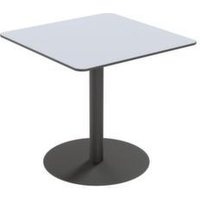 Outdoor-Tisch, HxBxT 750x800x800mm, quadratisch, Tellerfuß mattschwarz