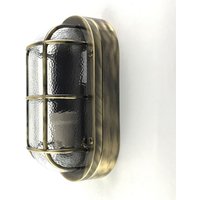 Outdoor Wandlampe Messing Glas E27 IP64 23 cm Maritim Outdoor Wandlampe Messing Glas E27 IP64 23 cm Maritim von Andromeda