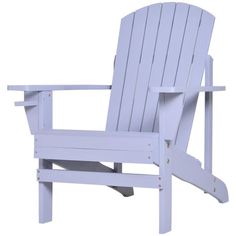 Outsunny ADIRONDACK-GARTENSTUHL, Grau