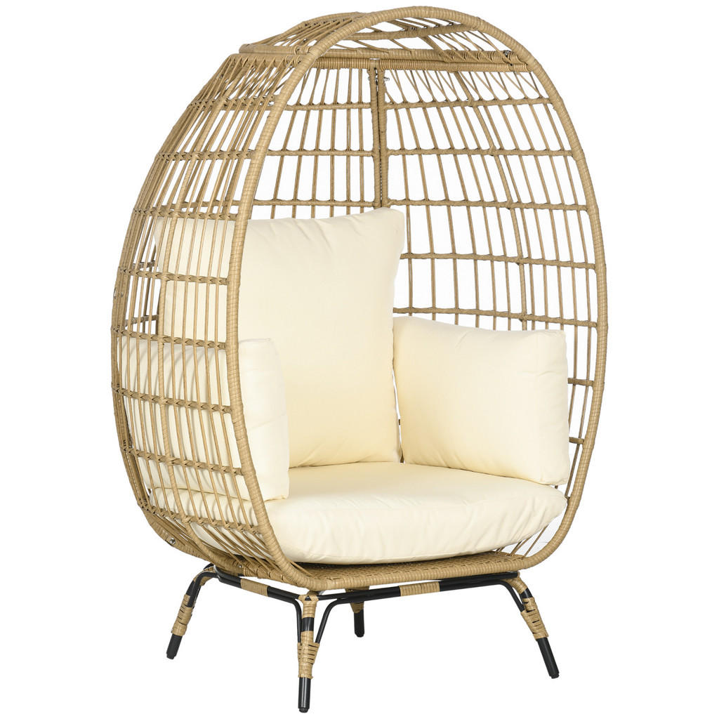Outsunny Rattansessel, Beige, Kunststoff, 90x148x105 cm, Loungemöbel, Lounge-Sessel Outsunny Rattansessel, Beige, Kunststoff, 90x148x105 cm, Loungemöbel, Lounge-Sessel von Outsunny