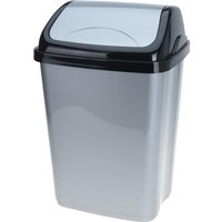 PAPIERKORB Mülleimer 16 Liter 1 Stück ca. 23 x 29 x 44 cm mit Schwingdeckel 2 Sorten unsortiert Grau PAPIERKORB Mülleimer 16 Liter 1 Stück ca. 23 x 29 x 44 cm mit Schwingdeckel 2 Sorten unsortiert Grau