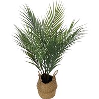 PLANT IN SEAGRASS Kunstpflanze mit Korb 1 Stück Polypropyleen Grün, Braun