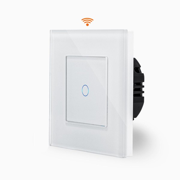 Glas 1-facher WLAN Lichtschalter Touch Weiß LXBG1/P-PWM1-11 POINT