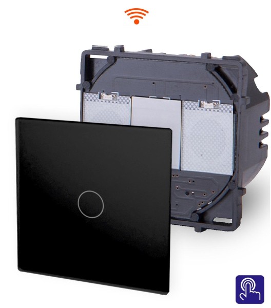 1-faches WLAN Lichtschalter-Modul Touch Schwarz PWM1-12 POINT