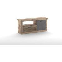 PORTUM 002 TV Lowboard/Front:Dekor Lamellen Flagstaff Eiche-Anthrazit/Korpus:Flagstaff Eiche PORTUM 002 TV Lowboard/Front:Dekor Lamellen Flagstaff Eiche-Anthrazit/Korpus:Flagstaff Eiche