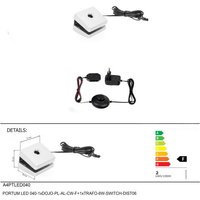 PORTUM LED 040-1xDOJO-CW+1xTRAFO-FUßSCHALTER