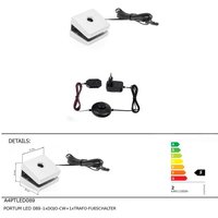 PORTUM LED 089-1xDOJO-CW+1xTRAFO-FUßSCHALTER