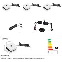 PORTUM LED VA-3xDOJO-CW+1xTRAFO-FUßSCHALTER