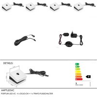 PORTUM LED VC-4xDOJO-CW+1xTRAFO-FUßSCHALTER